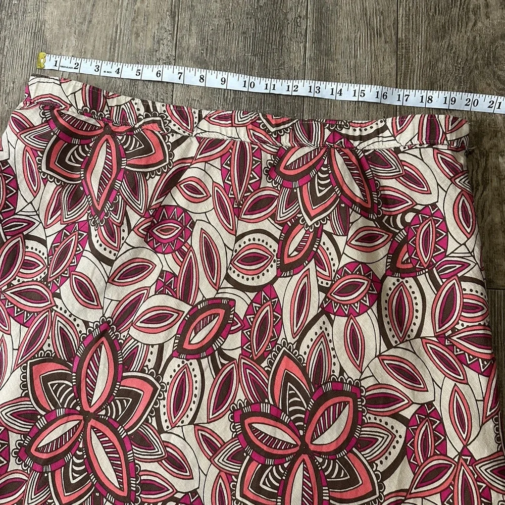 East 5th Sz 20W Floral Paisley Linen Blend Lined Maxi Modest Long Skirt 40x36.5 - Picture 3 of 7